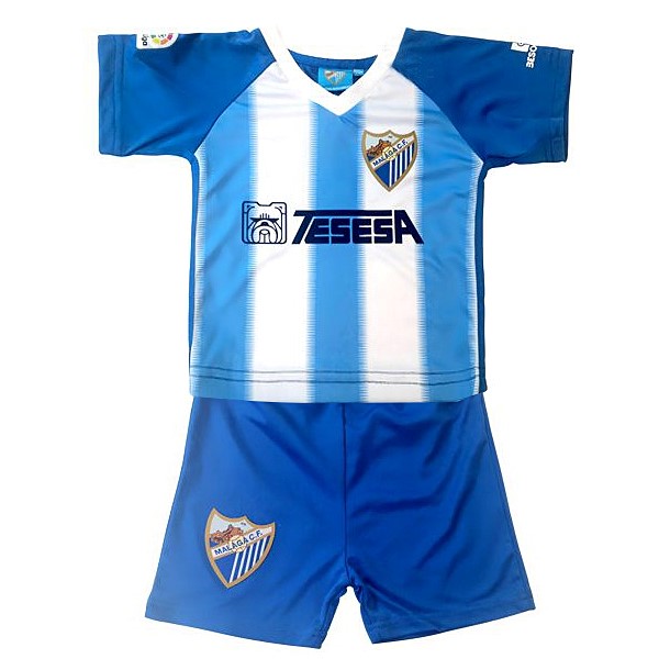 Camiseta Málaga CF Replica Primera Ropa Niños 2018/19 Azul Blanco